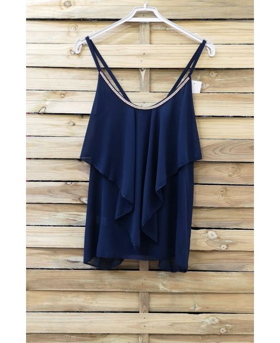 TOP WATERFALL RHINESTONE 0835 NAVY BLUE