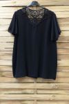 LARGE SIZE TOP BACK LACE 0828 BLACK