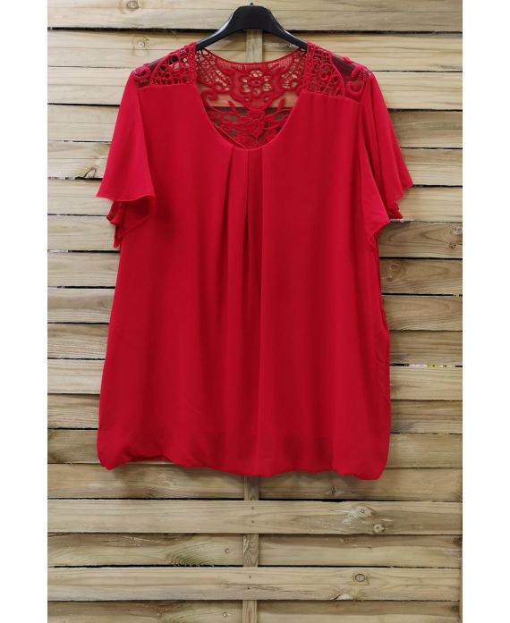 LARGE SIZE TOP BACK LACE 0828 RED