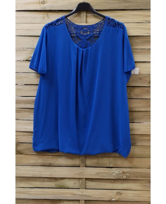 LARGE SIZE TOP BACK LACE 0828 ROYAL BLUE