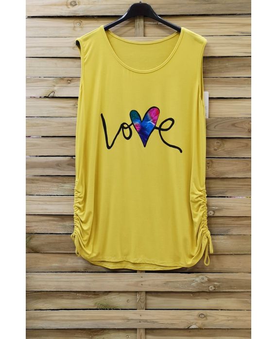 GRANDE TALLE TOP LOVE 0829 JAUNE