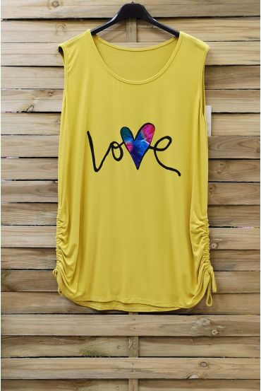 GRANDE TALLE TOP LOVE 0829 JAUNE