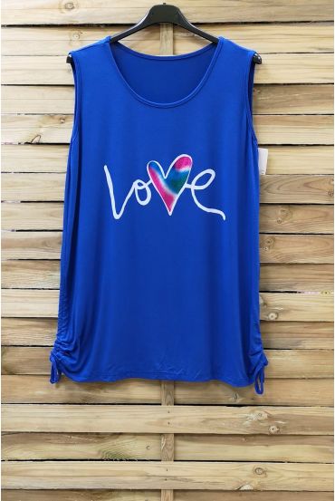 GRANDE TALLE TOP LOVE 0829 BLEU ROYAL