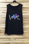 GRANDE TALLE TOP LOVE 0829 NOIR