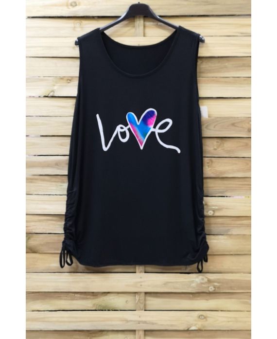 GRANDE TALLE TOP LOVE 0829 NOIR