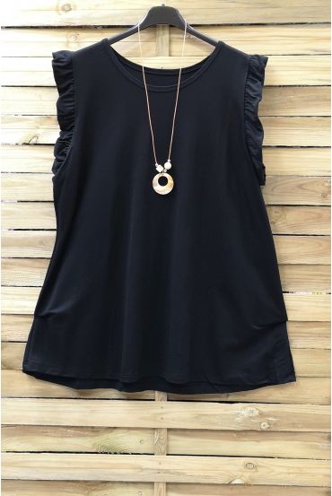 GRANDE TAILLE TOP + COLLIER 0831 NOIR