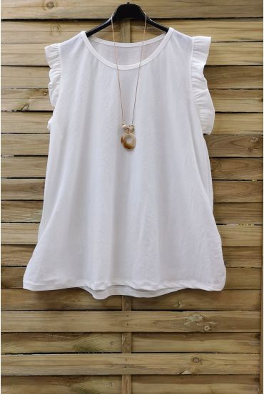 GRANDI TOP + COLLANA 0831 BIANCO