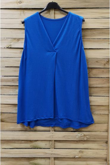 GROTE MAAT VAN DE TOP MET V-HALS 0832 ROYAL BLUE