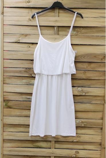 DRESS HAS ADJUSTABLE STRAPS 0845 WHITE