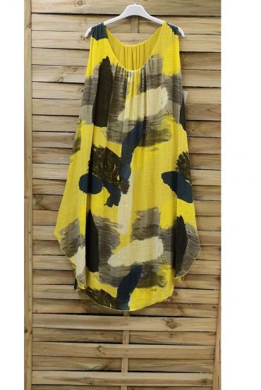 ROBE IMPRIMEE 0842 JAUNE