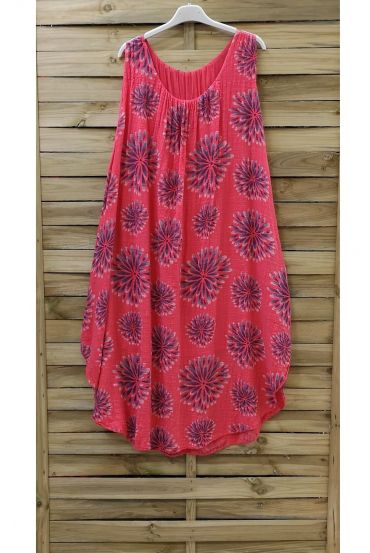 DRESS PRINTED 0841 CORAL