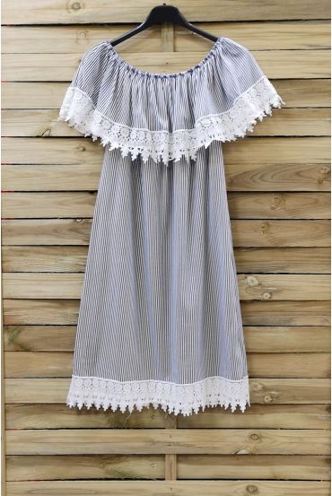 DRESS STRIPED SHOULDERS DENUDEES 0839