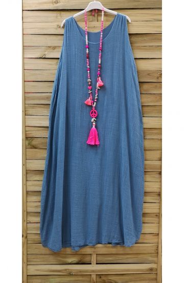 ROBE LONGUE 0851 BLEU