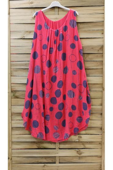 DRESS PRINTED 0852 CORAL