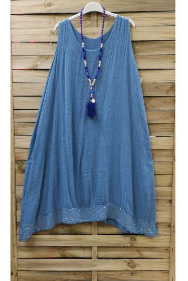 KLEID GRUNDLAGE PAILLETTEN 0844 BLAU