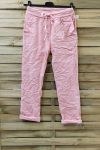 PANTALONI EFFETTO A PIEGHE 0856 ROSA