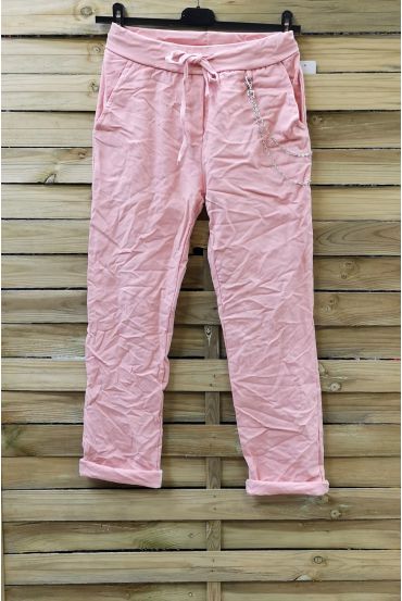 PANTALONES DE EFECTO PLISADO 0856 ROSA