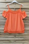 LACE TOP 0849 ORANGE