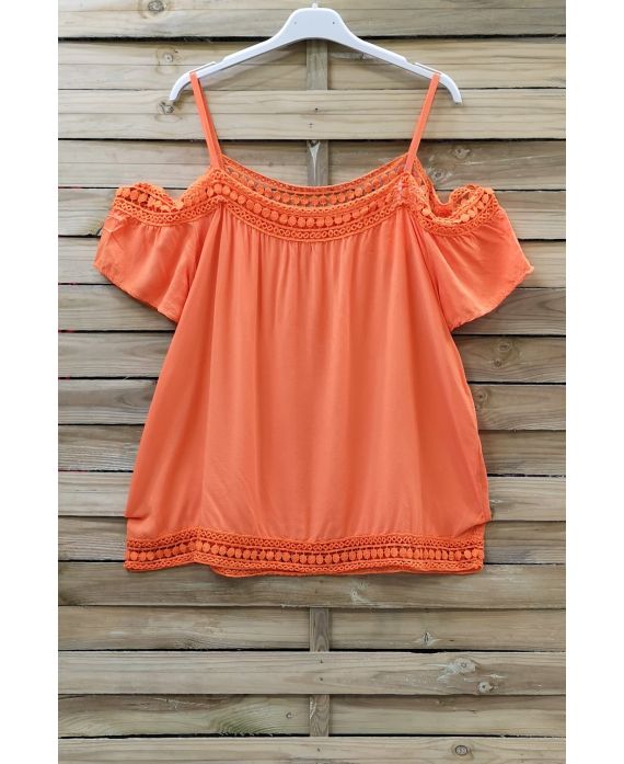 LACE TOP 0849 ORANGE