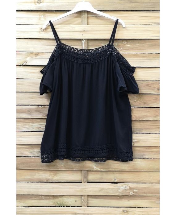 LACE TOP 0849 BLACK