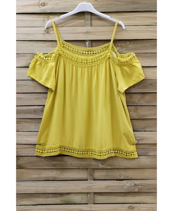 LACE TOP 0849 YELLOW