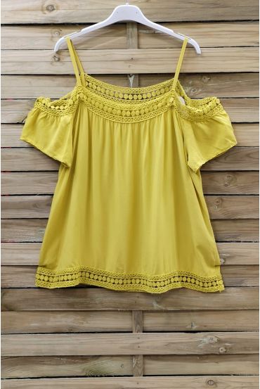 LACE TOP 0849 YELLOW