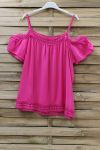 LACE TOP 0849 FUSHIA