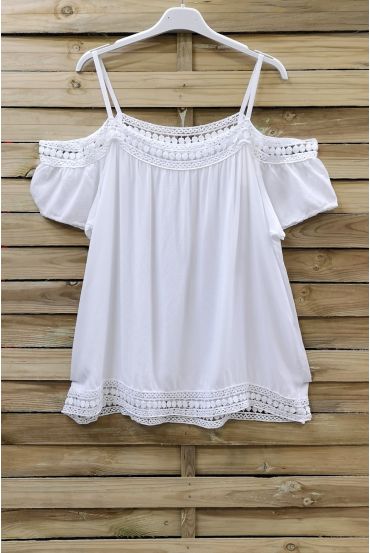 LACE TOP 0849 WHITE