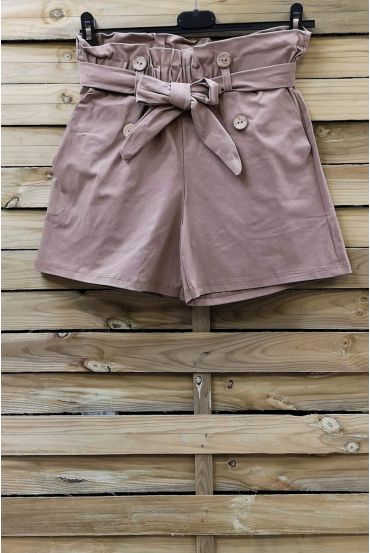 SHORTS HIGH WAIST 0857 TAUPE