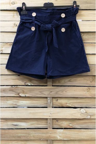 SHORTS MET HOGE TAILLE 0857 NAVY BLAUW