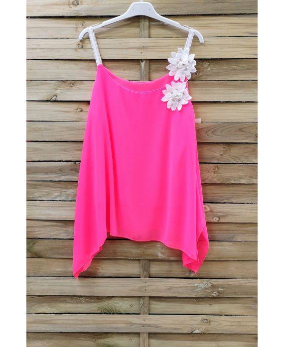 TOP-BLUMEN-FANTASIE-0862 NEON PINK