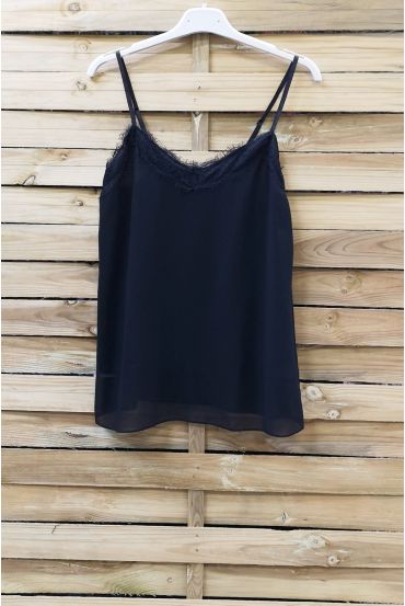 CAMISOLE LACE ADJUSTABLE STRAPS 0863 BLACK