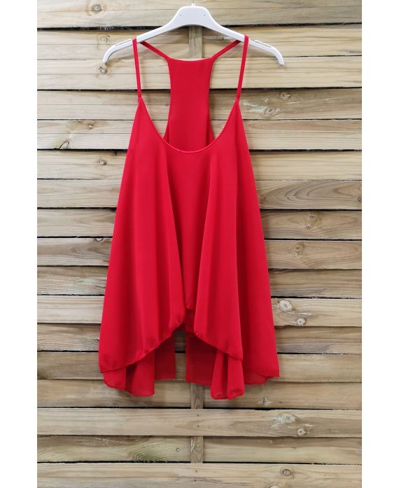 TOP A BRETLLES DOS OUVERT 0864 ROUGE