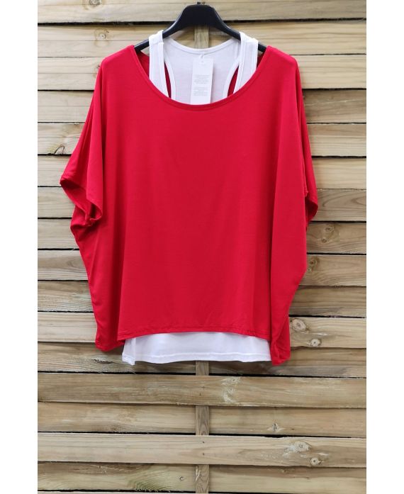 T-SHIRT + CANOTTA 0866 ROSSO