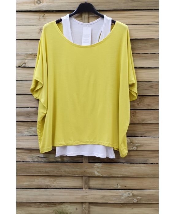 T-SHIRT + DEBARDEUR 0866 JAUNE