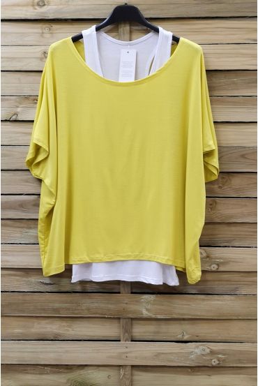 T-SHIRT + DEBARDEUR 0866 JAUNE