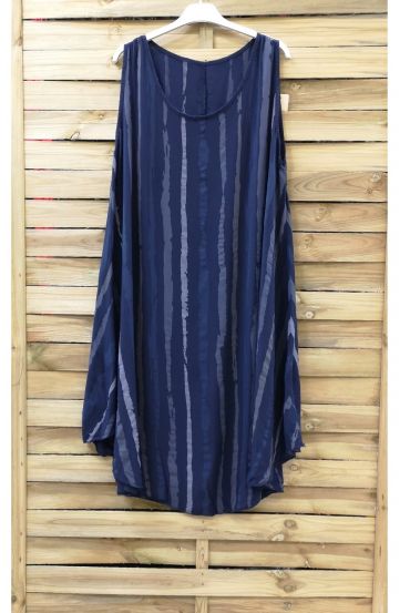 ROBE RAYURES 0869 BLEU MARINE