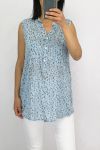 BLUSE DRUCKT 0751 BLAU