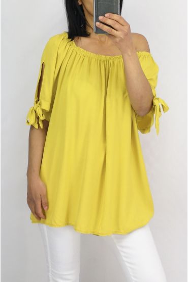 TOP SCOOP NECKLINE ELASTIC 0848 YELLOW