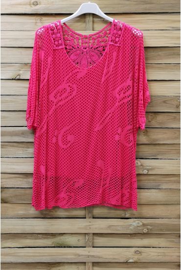 TOP AJOURE LACE 0875 FUSHIA