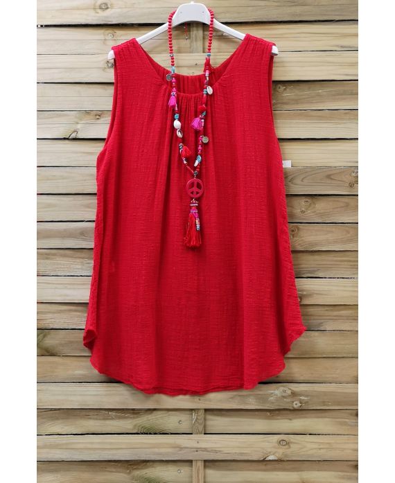 GRANDE TAILLE TOP 0798 ROUGE