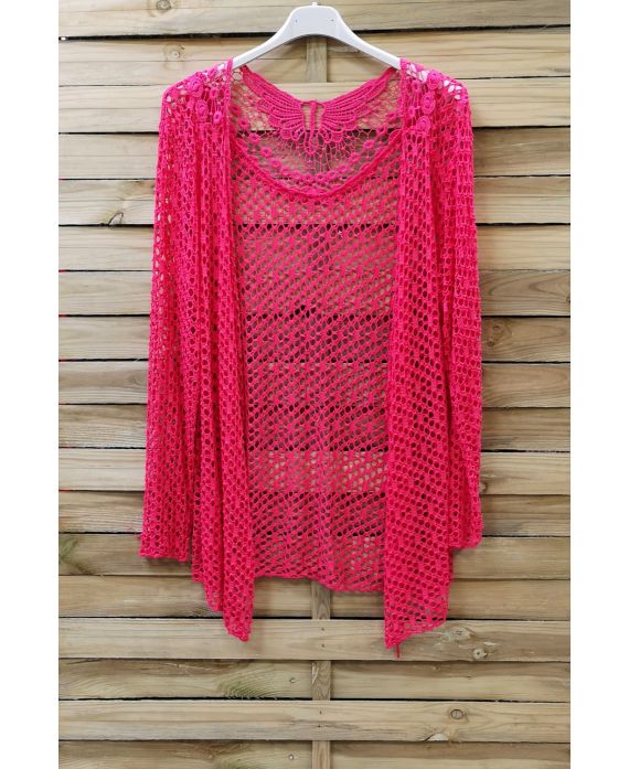 JACKET AJOURE LACE 0877 FUSHIA