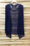 JACKET AJOURE LACE 0877 NAVY BLUE