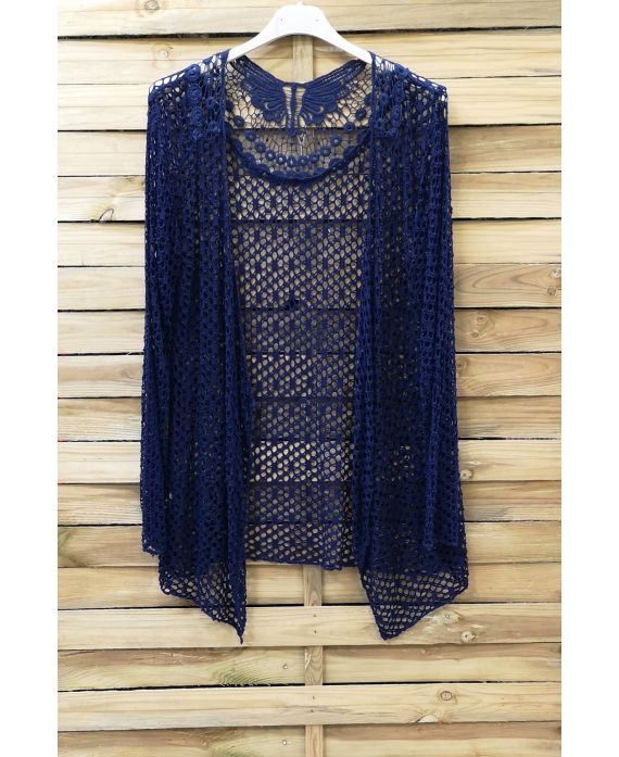 JACKET AJOURE LACE 0877 NAVY BLUE