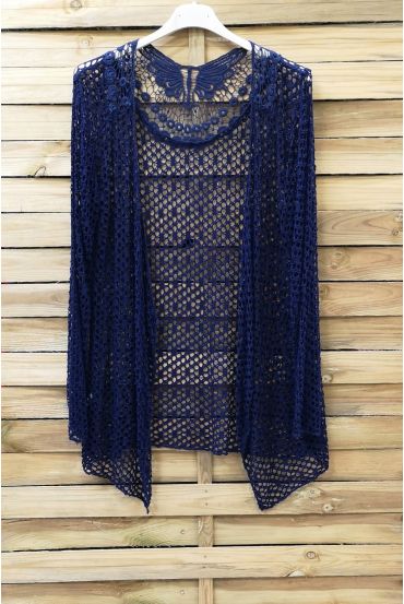 JACKET AJOURE LACE 0877 NAVY BLUE