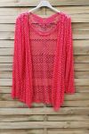 JACKET AJOURE LACE 0877 CORAL