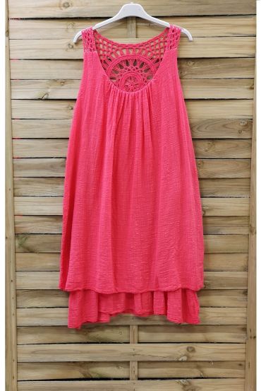 VESTIDO BORDADO 0762 DE CORAL