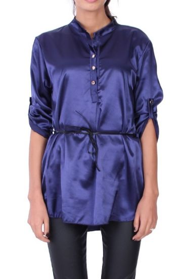 TUNIC SATIN 0288 NAVY