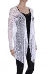 GILET AJOURE DENTELLE 0877 BLANC