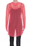 GILET AJOURE DENTELLE 0877 CORAIL